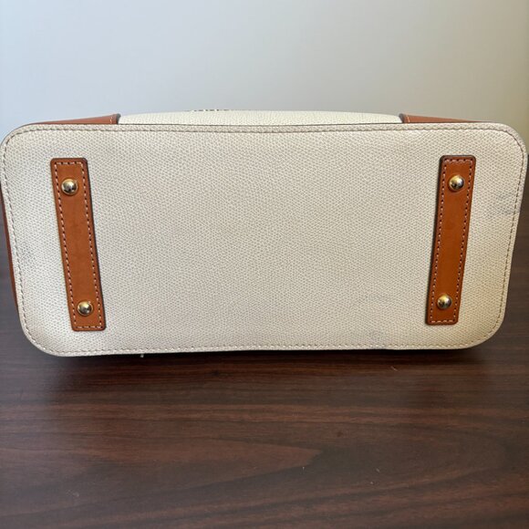 Dooney & Bourke Bone Color Turn Lock Key Shoulder Purse Hobo Leather Bag - Picture 4 of 16